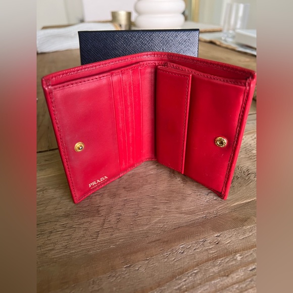 Prada Small Red Leather Wallet - Picture 6 of 6